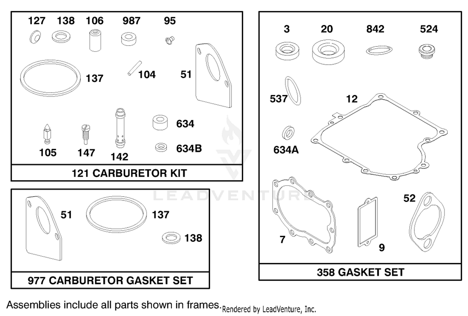 Engine Briggs  Stratton Model 282707-0119-01 8