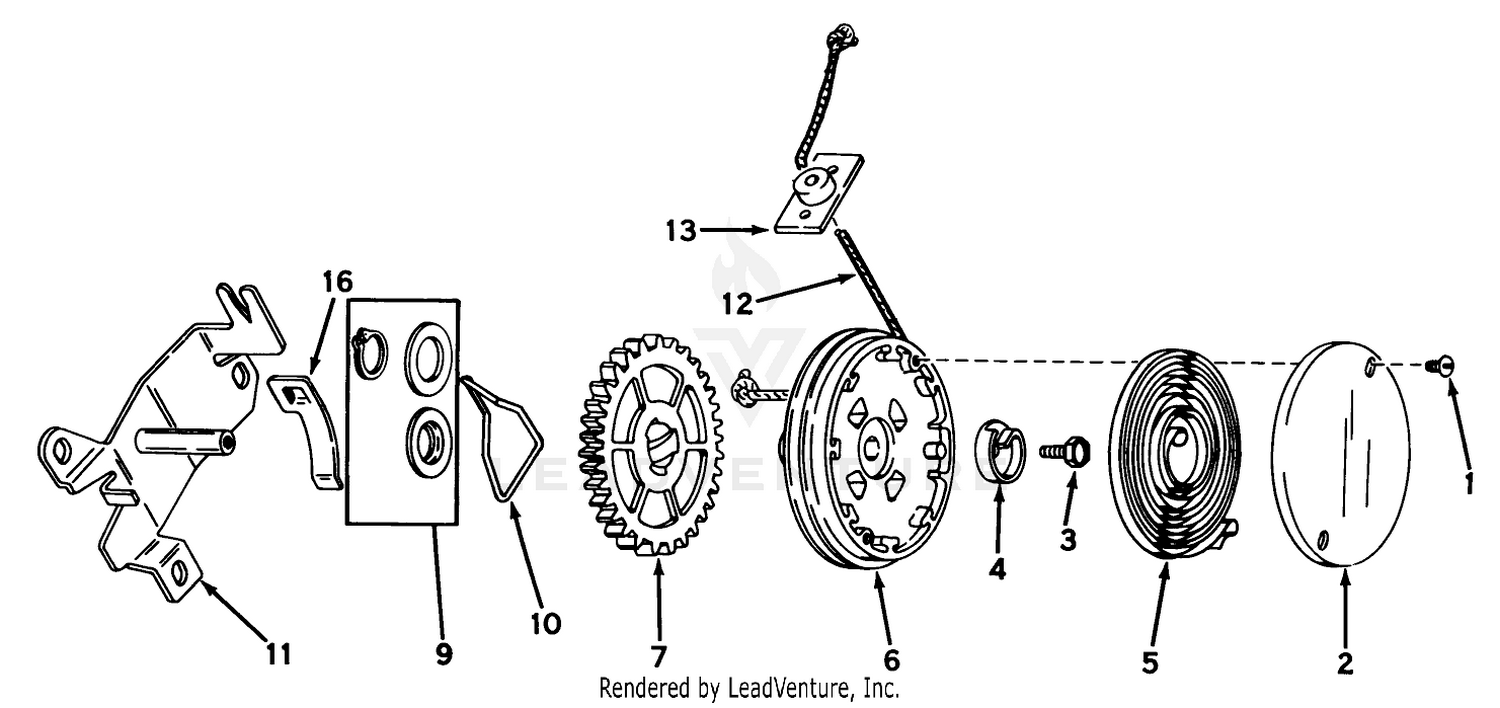 Rewind Starter No. 590450a