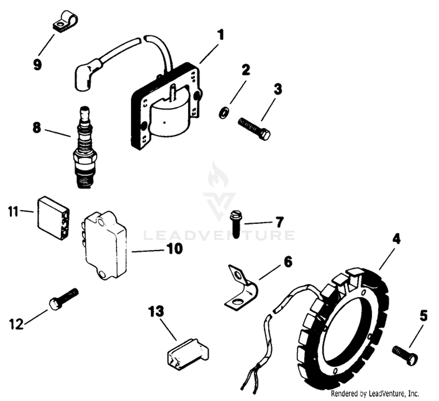Ignition-Engine Assembly-Kohler Model No. M16s-711533