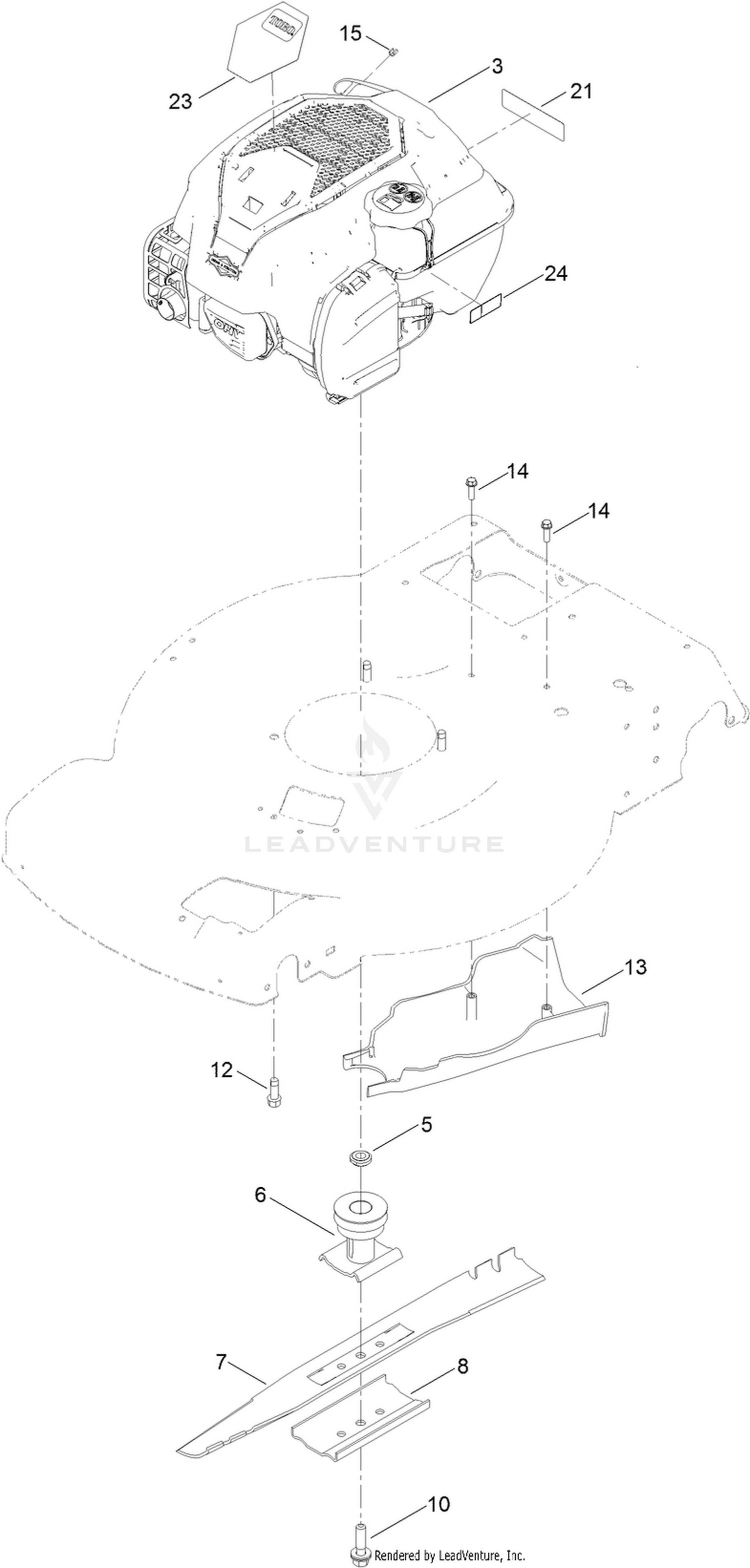 Engine and Blade Assembly