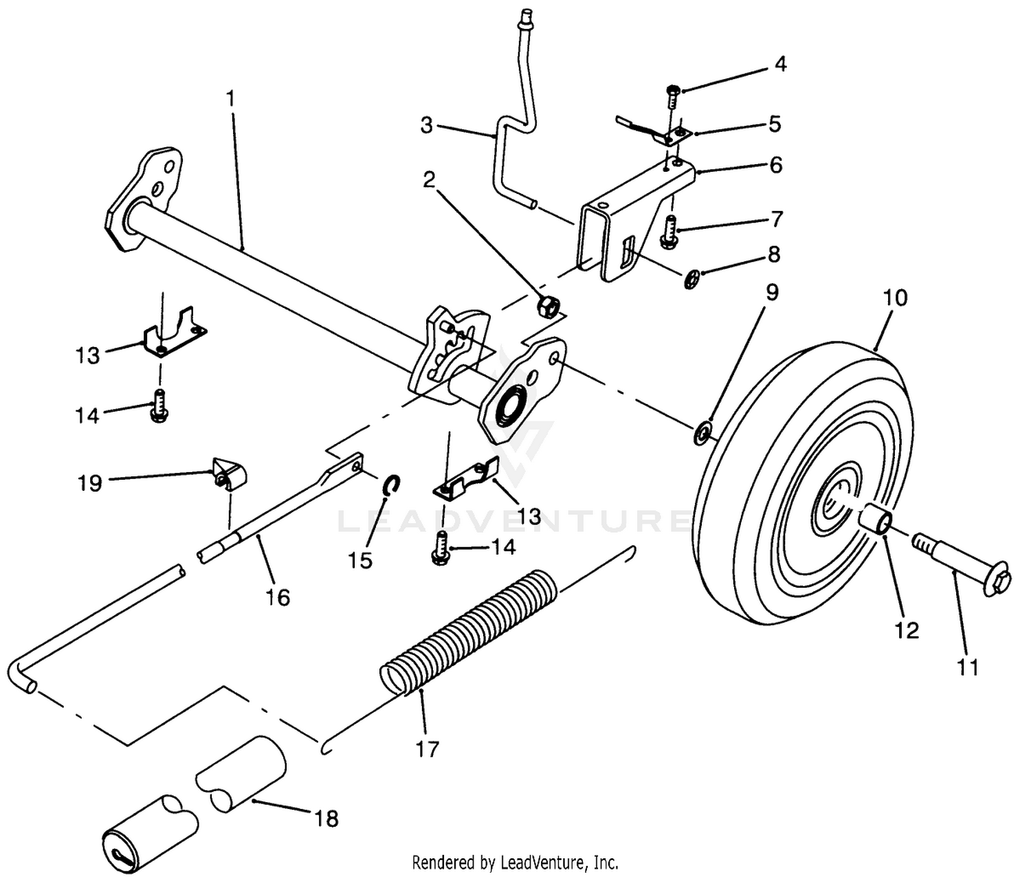 H.p. Rear Axle Assembly