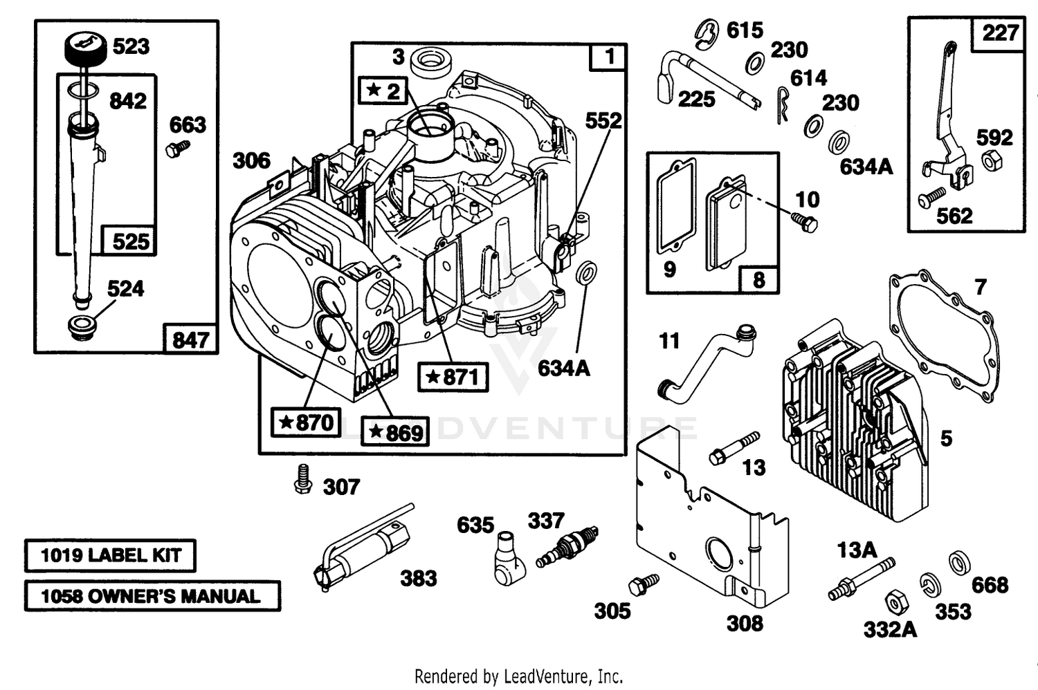Engine Briggs  Stratton Model 28b707-0126-01