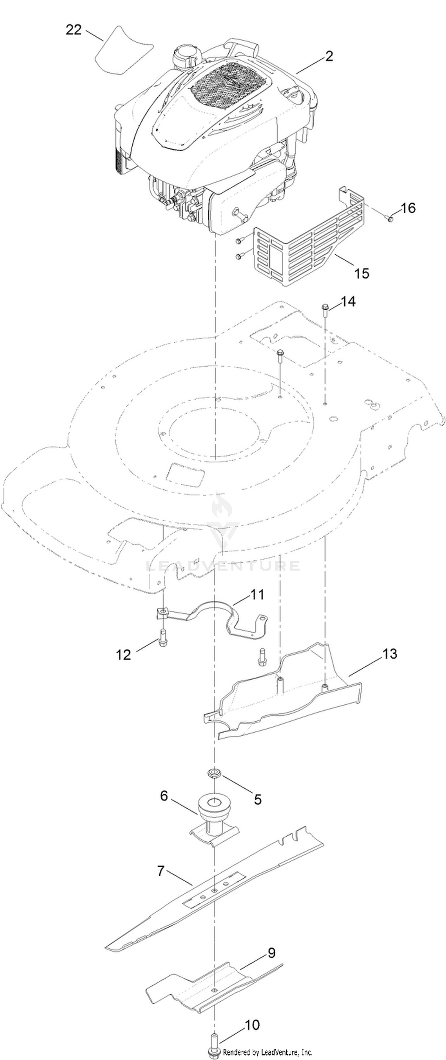 Engine and Blade Assembly