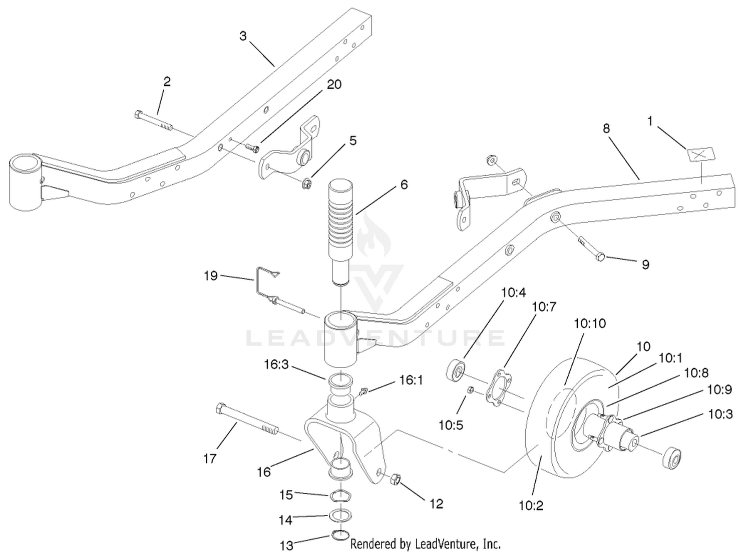 Castor Wheels And Arms Assembly