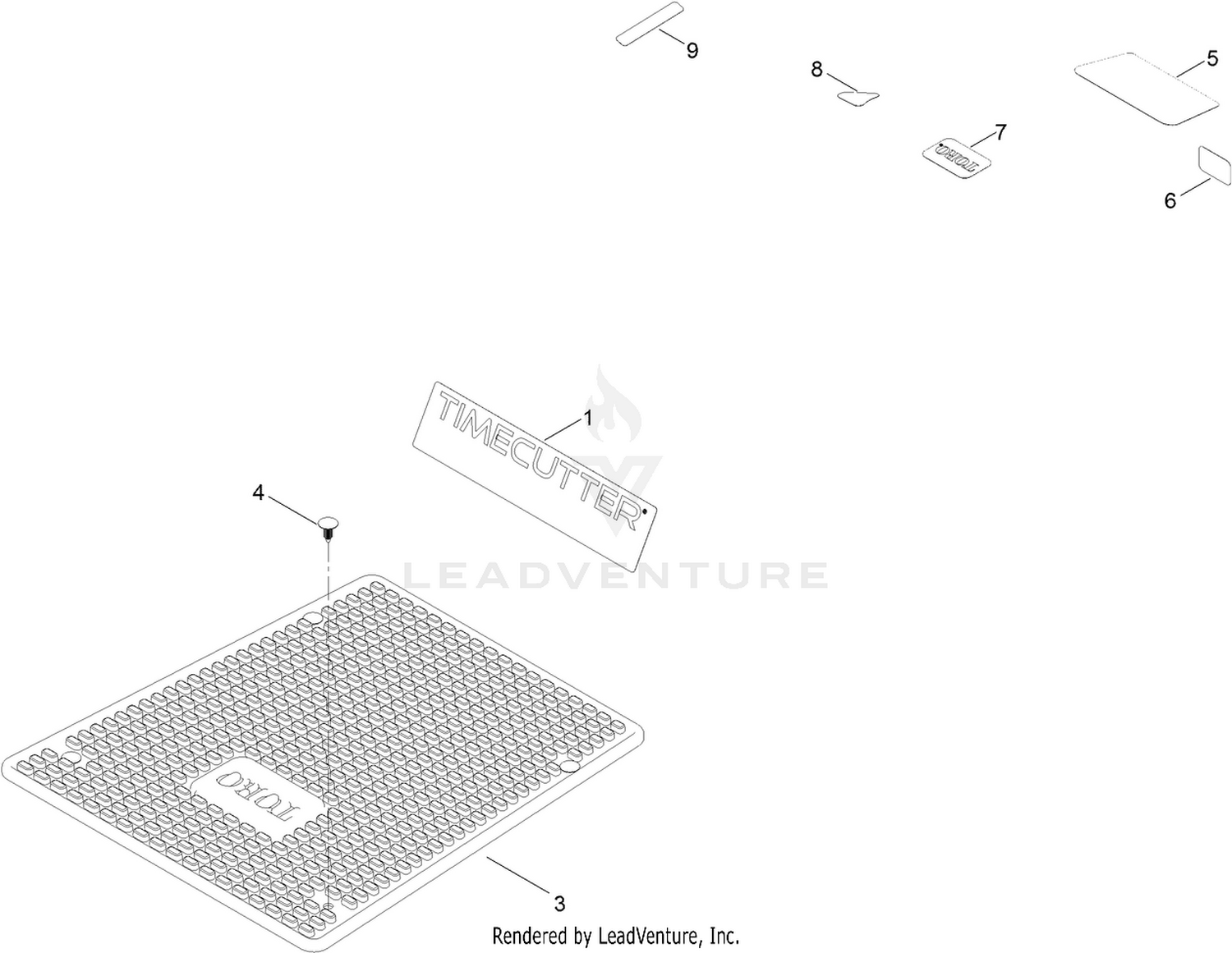 Model Specific Decal and Floor Mat Assembly