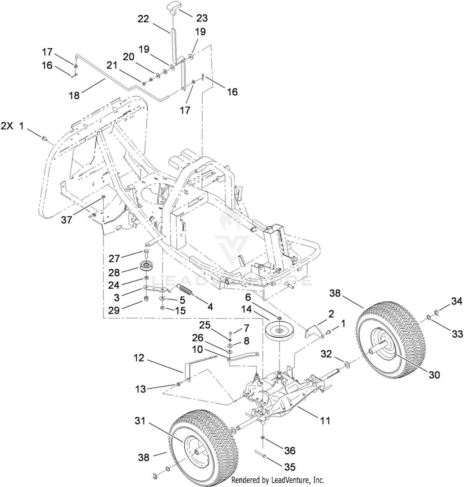 Gear Transmission and Linkage Assembly