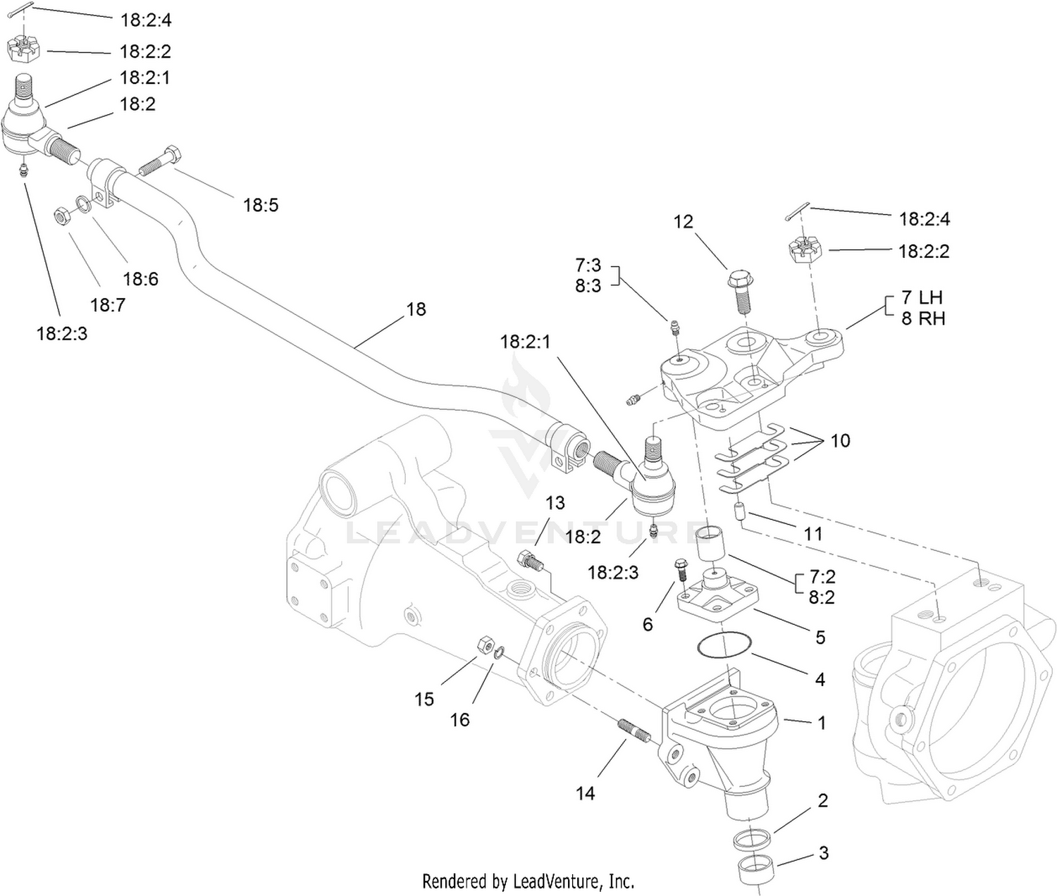 Bevel Gear Case Assembly  Rear Axle Assembly No. 110-4750
