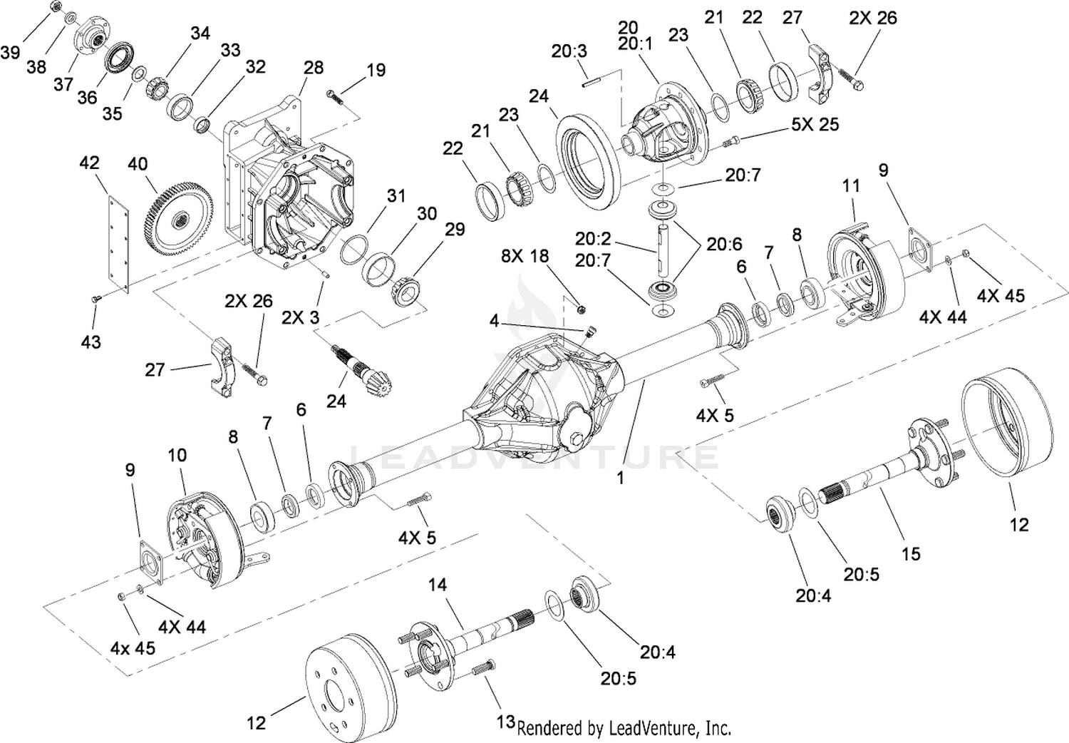 Front Axle Assembly No. 108-6599-03