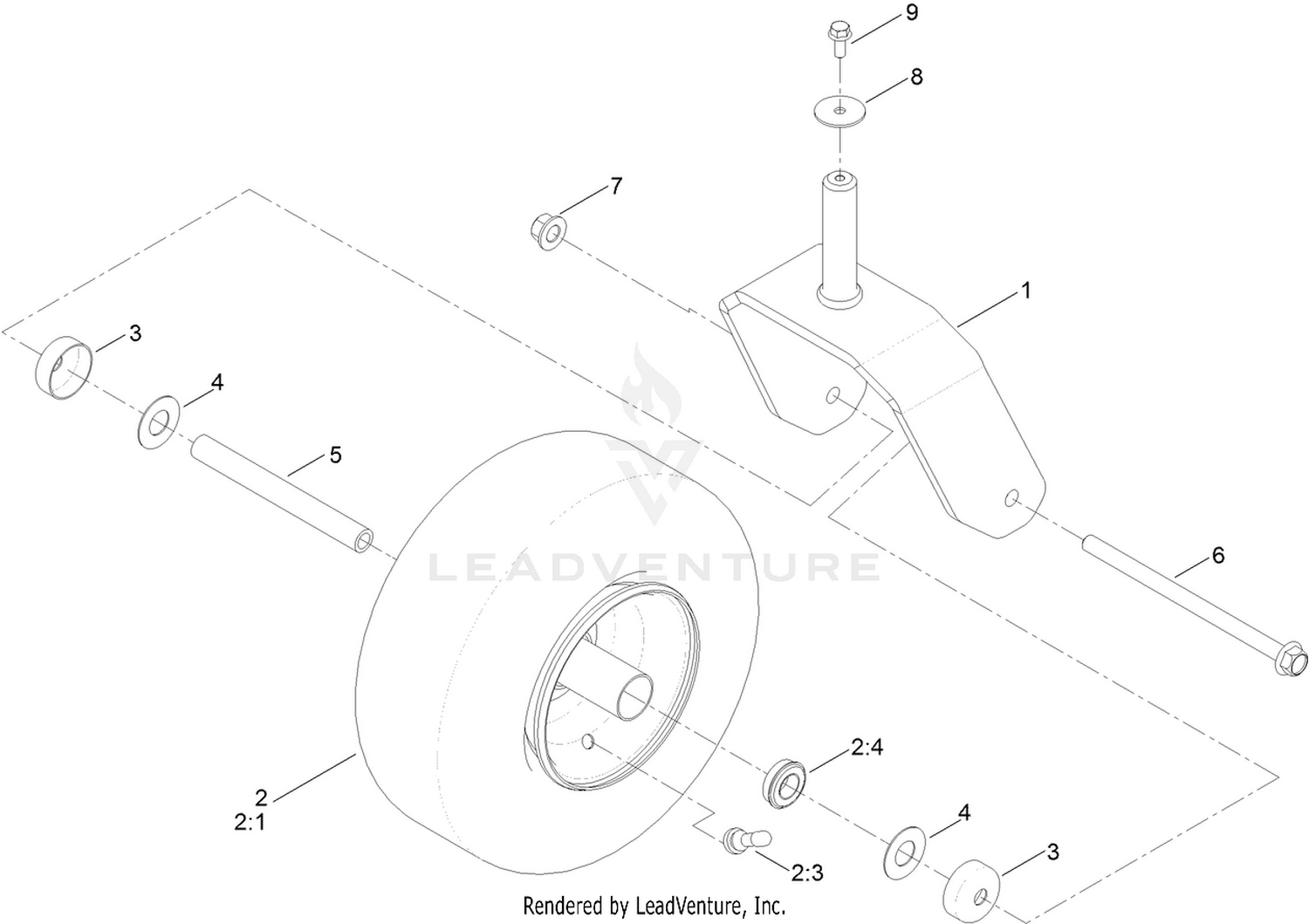 Tire and Caster Assembly