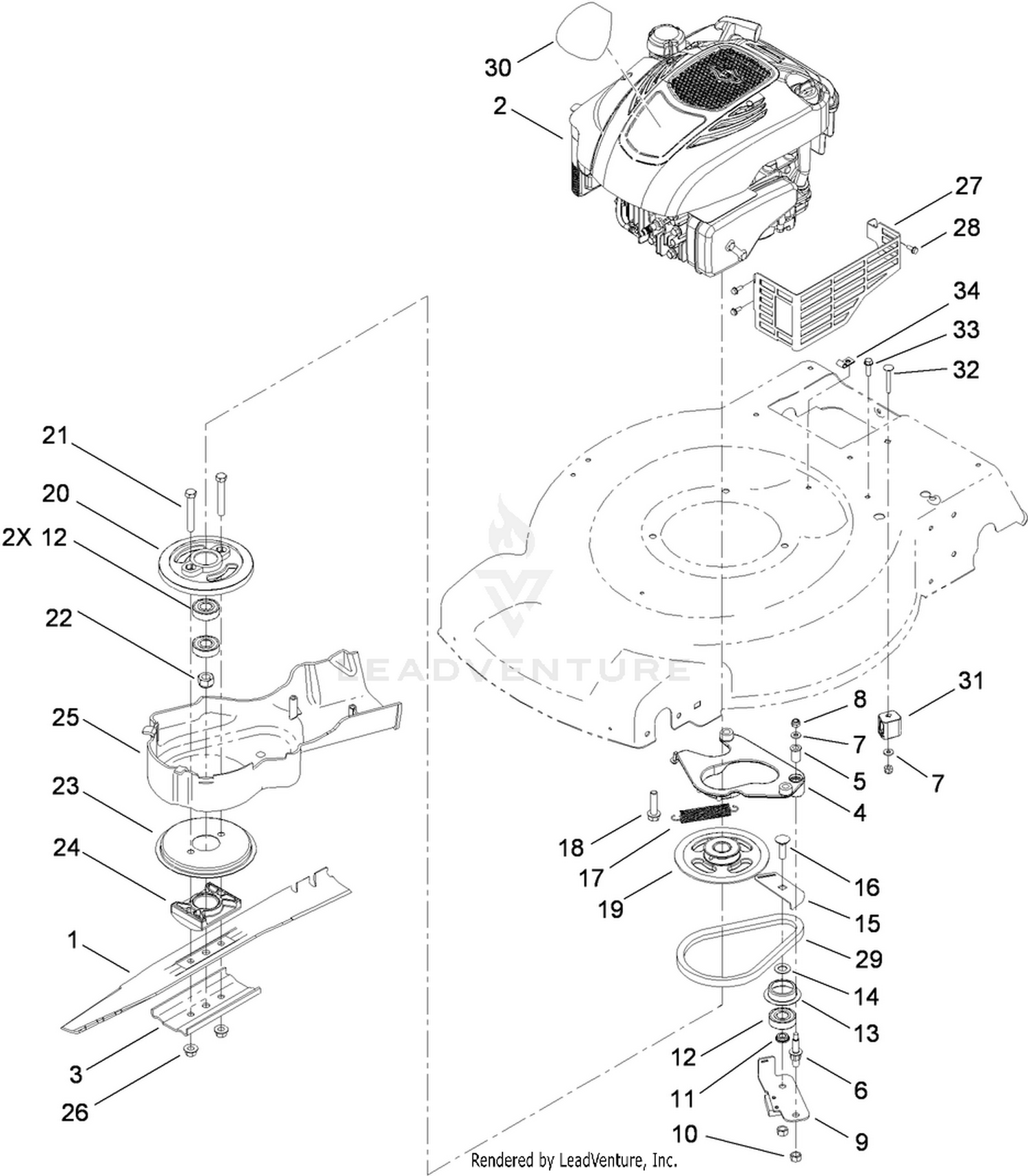 Engine and Blade Assembly