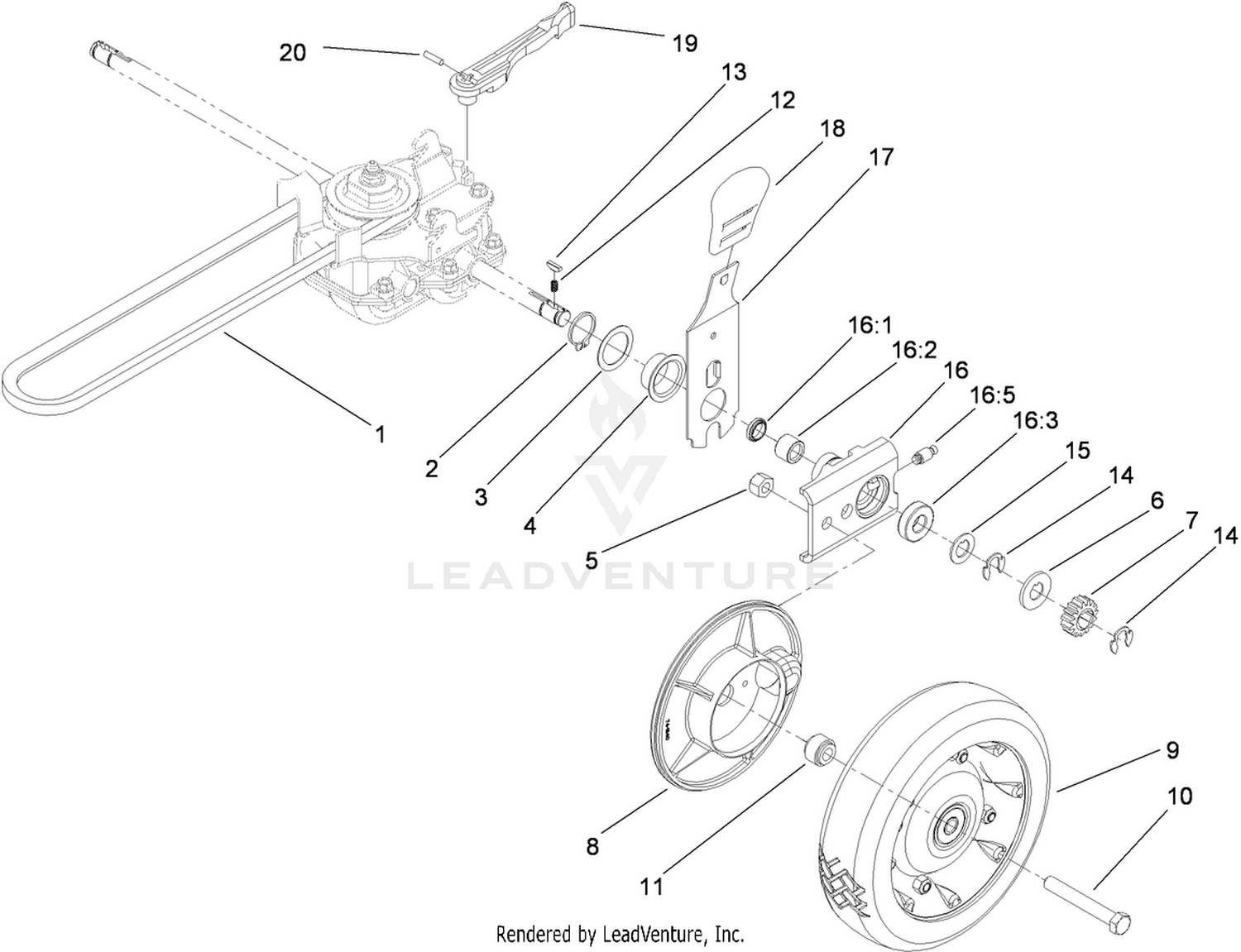 Rear Drive and Wheel Assembly
