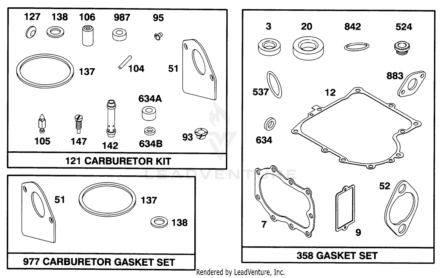 Engine Briggs  Stratton Model 28m707-0127-01 9