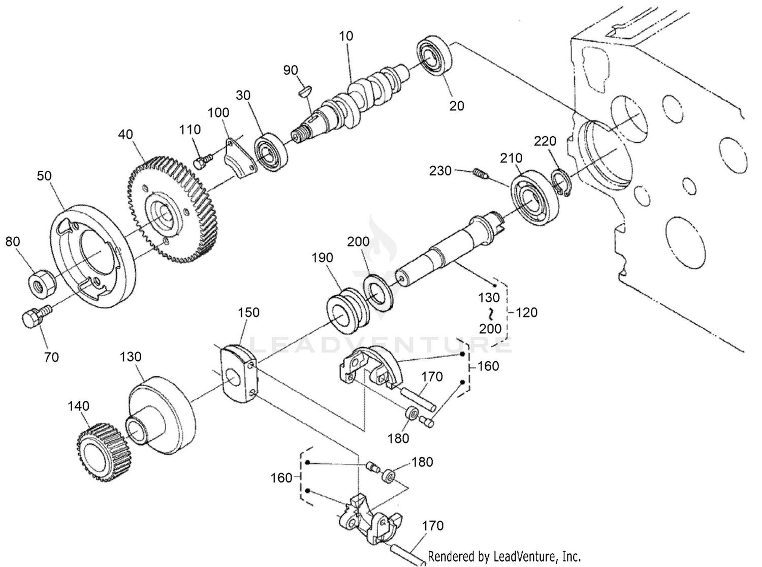 Fuel Camshaft and Governor Shaft Assembly