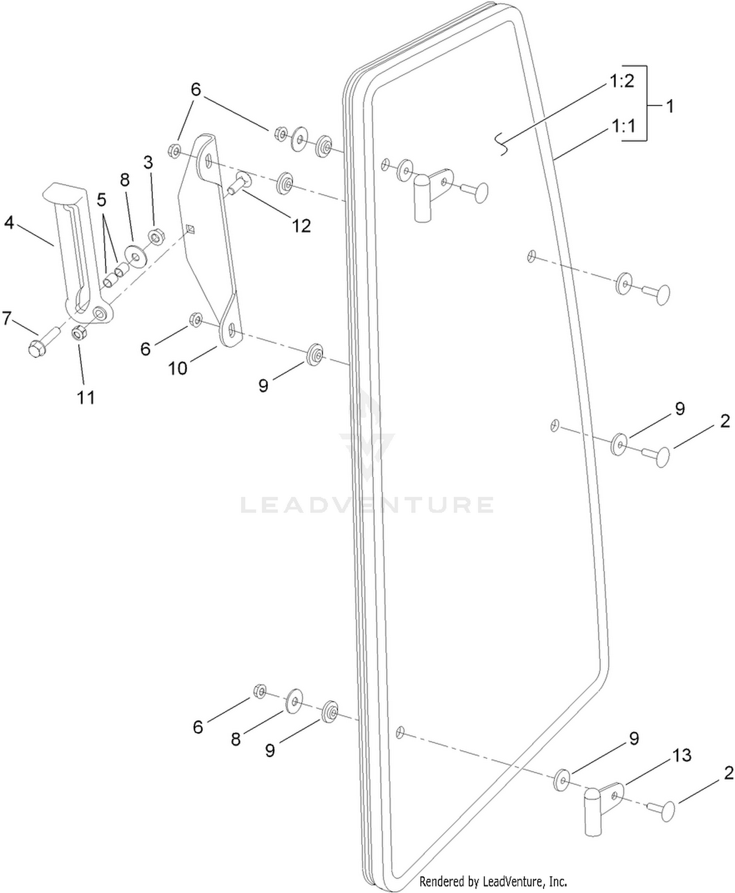 Cab Left Window Assembly