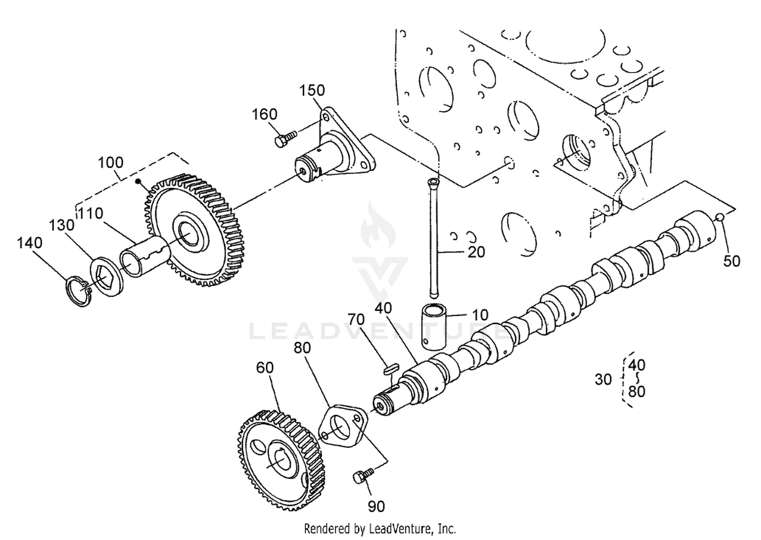 Camshaft and Idler Gear Shaft Assembly