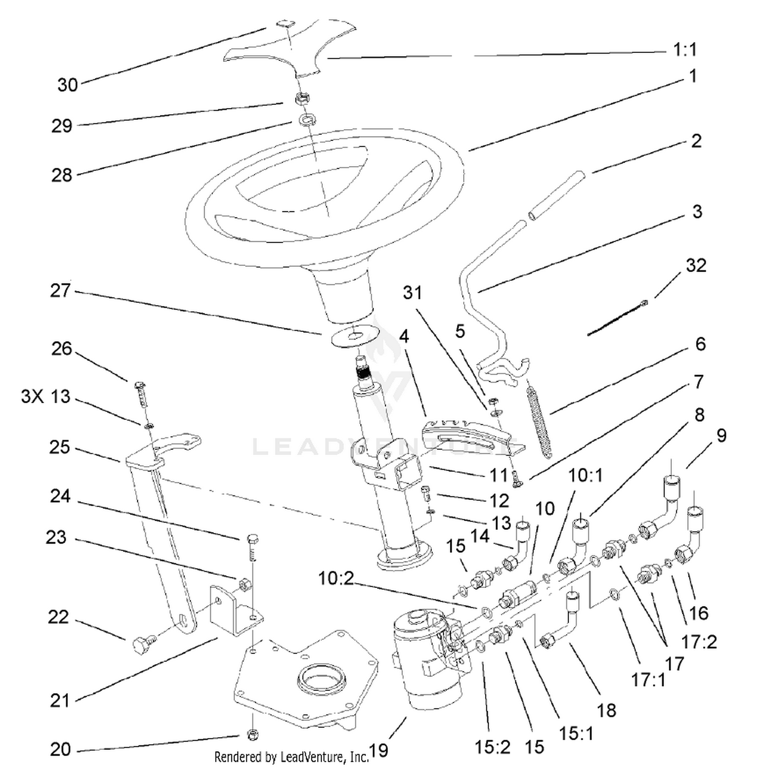 Power Steering and Tilt Assembly