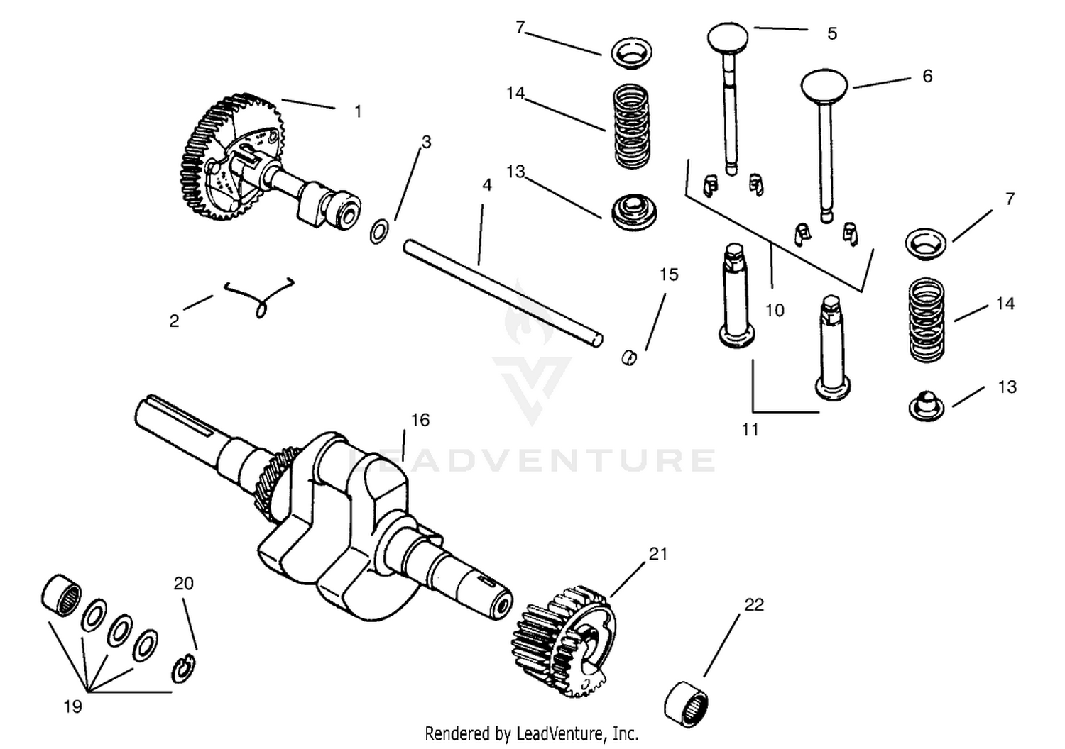 Camshaft, Crankshaft And Valves