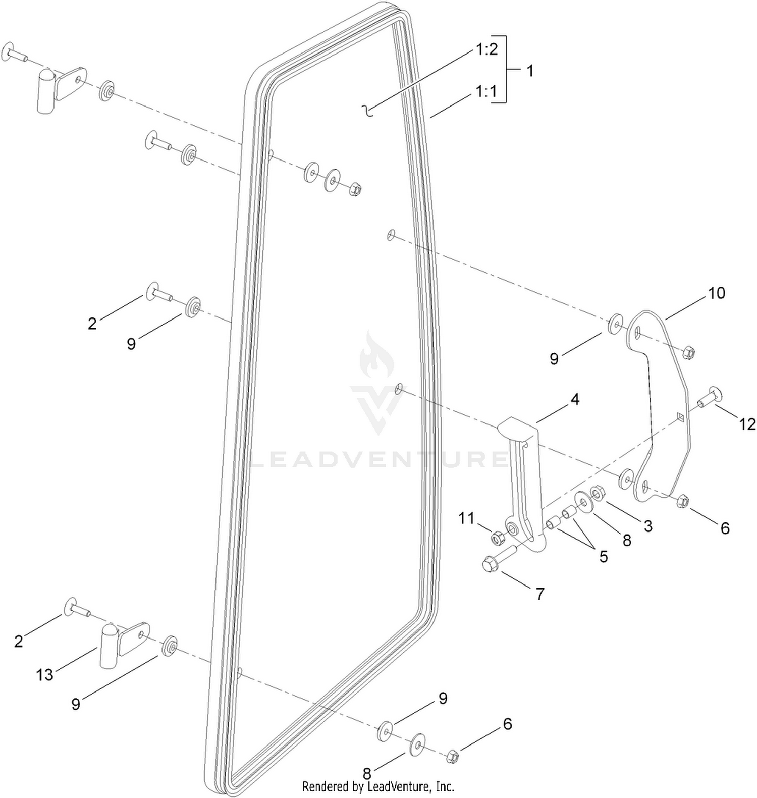 Cab Right Window Assembly