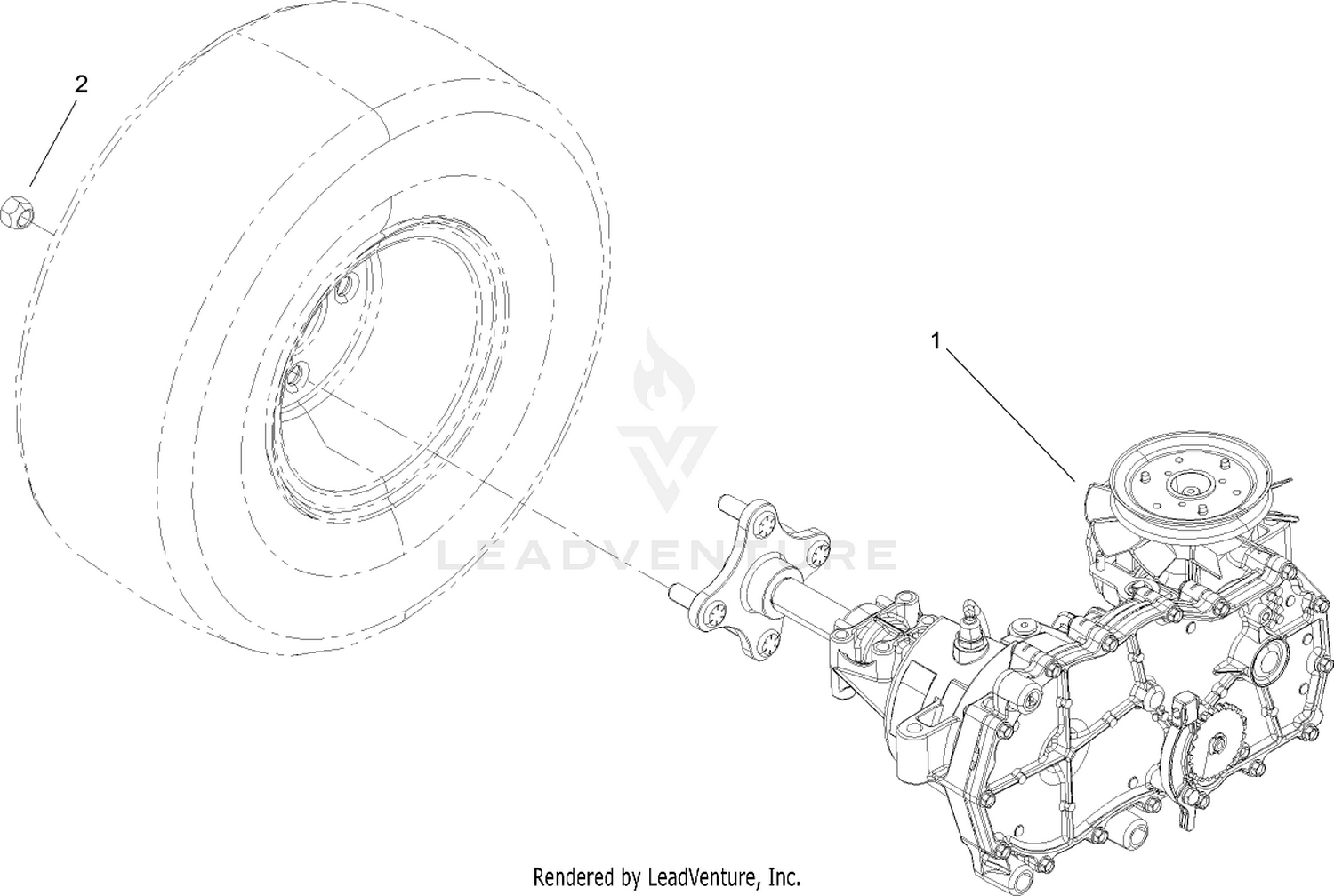 Transaxle and Nut Assembly