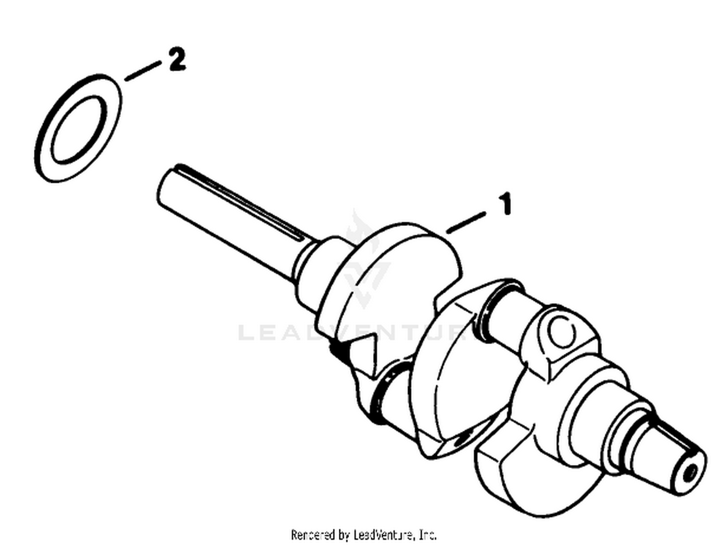 Crankshaft-Engine Kohler Model No. Kt17qs Type No. 24324