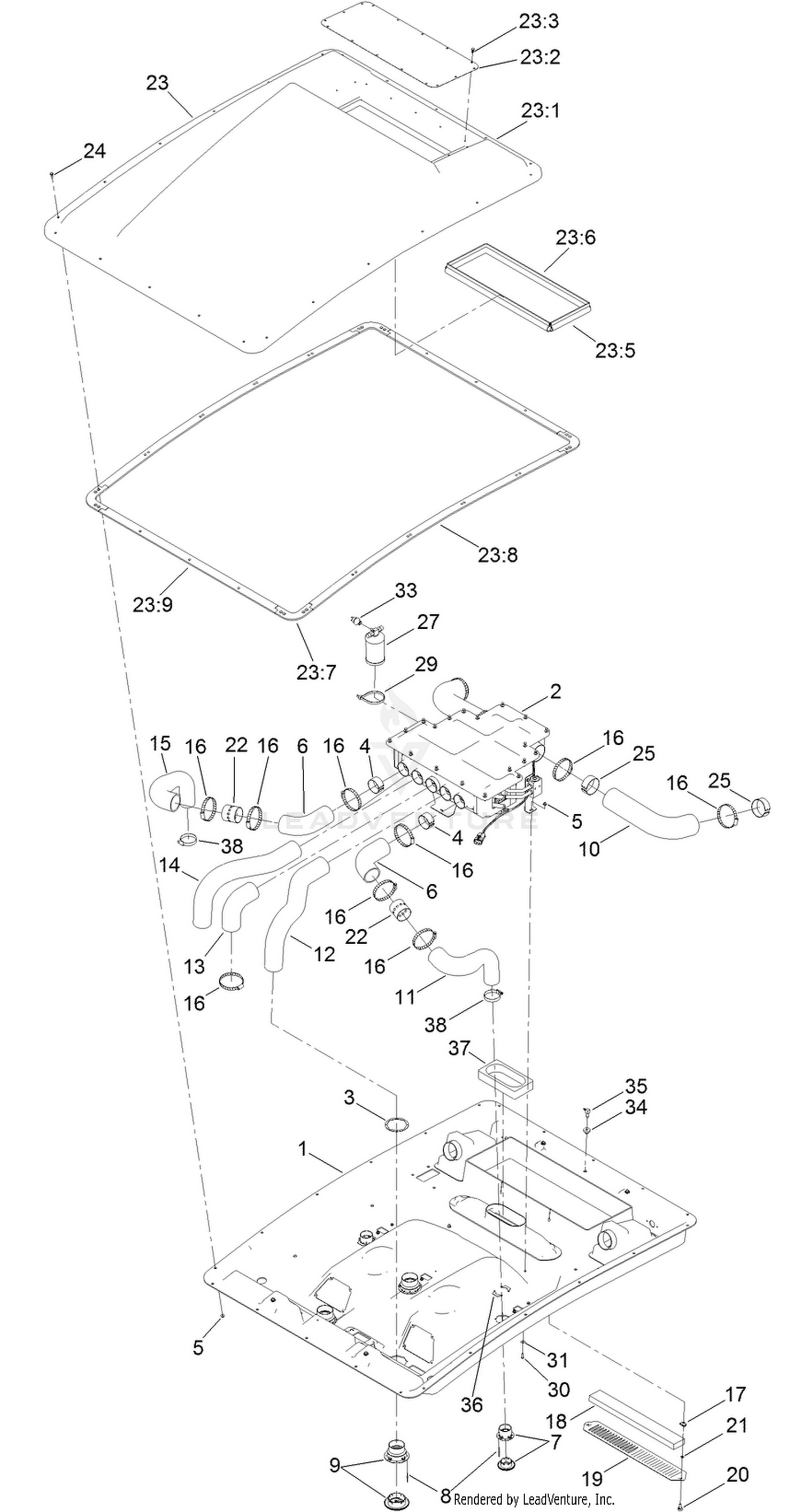 Mixing Box and Vent Hose Assembly
