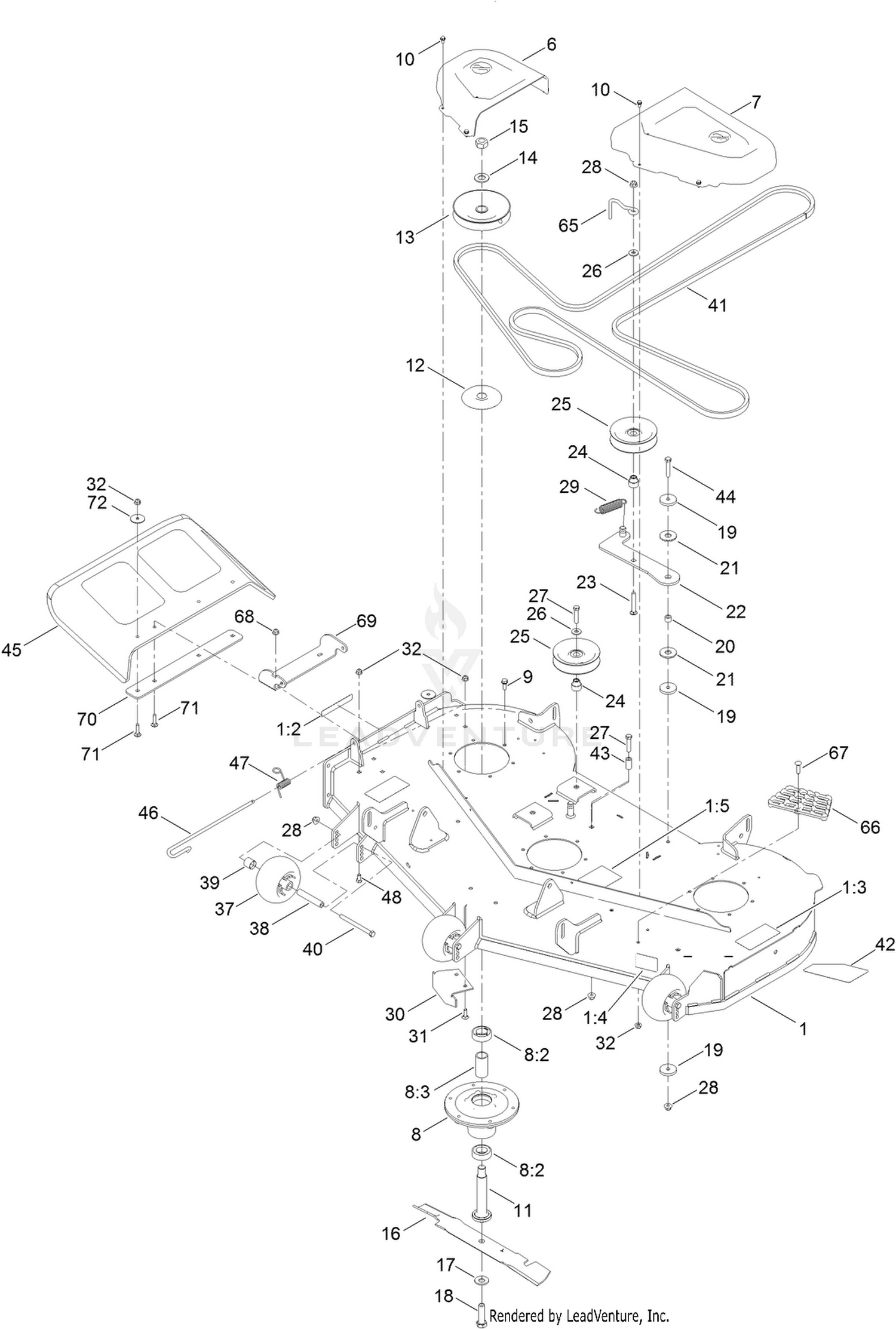 54 Inch Deck Assembly