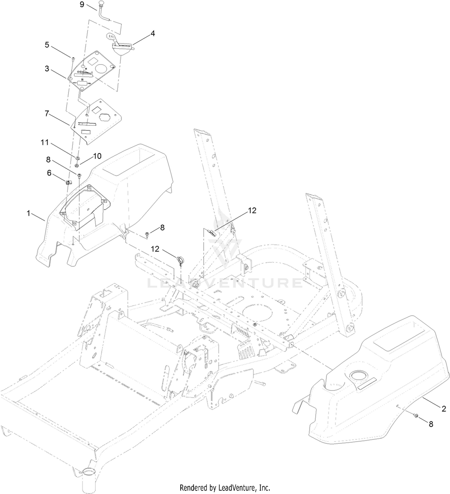Control Panel and Body Styling Pod Assembly