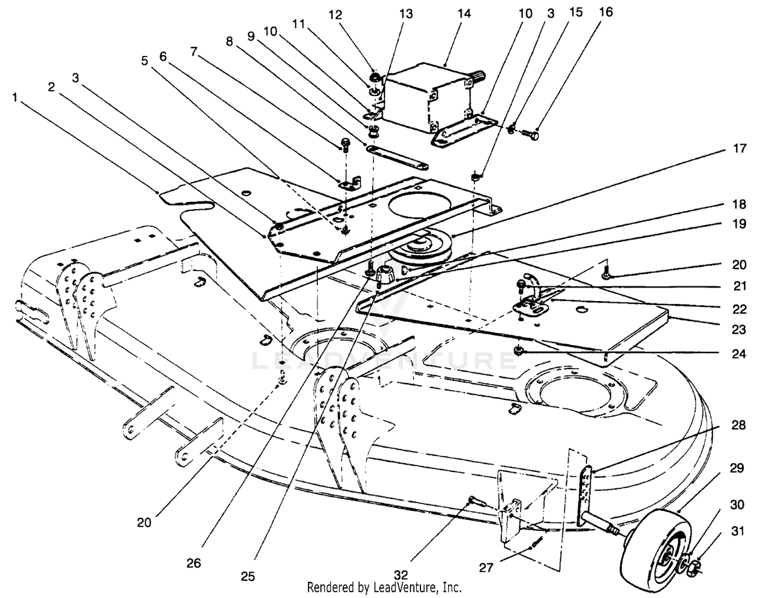 Covers, Gear Box And Gauge Wheel Assembly