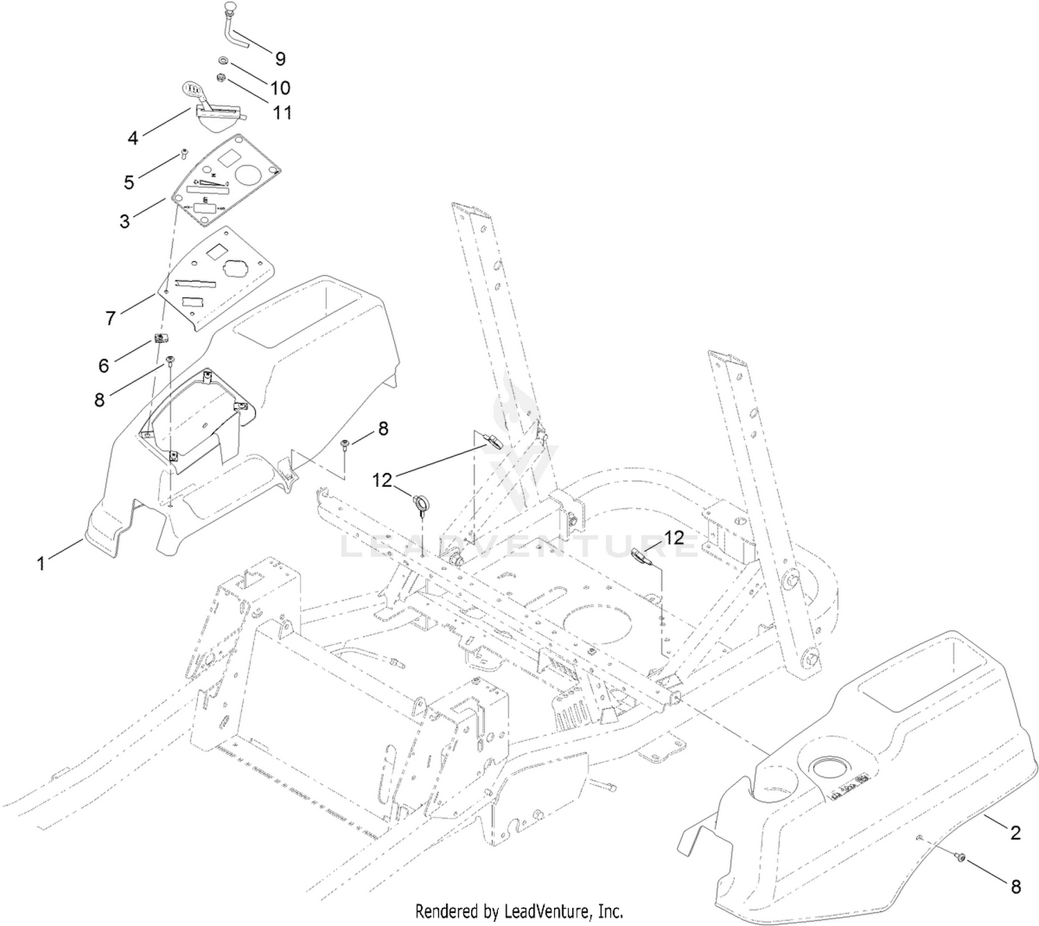 Control Panel and Body Styling Pod Assembly