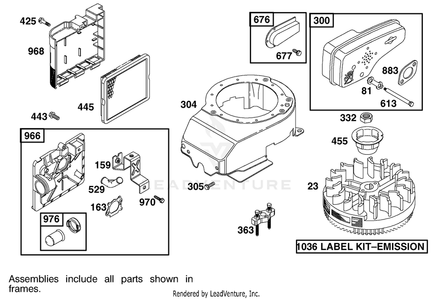 Blower Housing And Flywheel Assembly  Briggs And Stratton Model 12h807-1775-E1