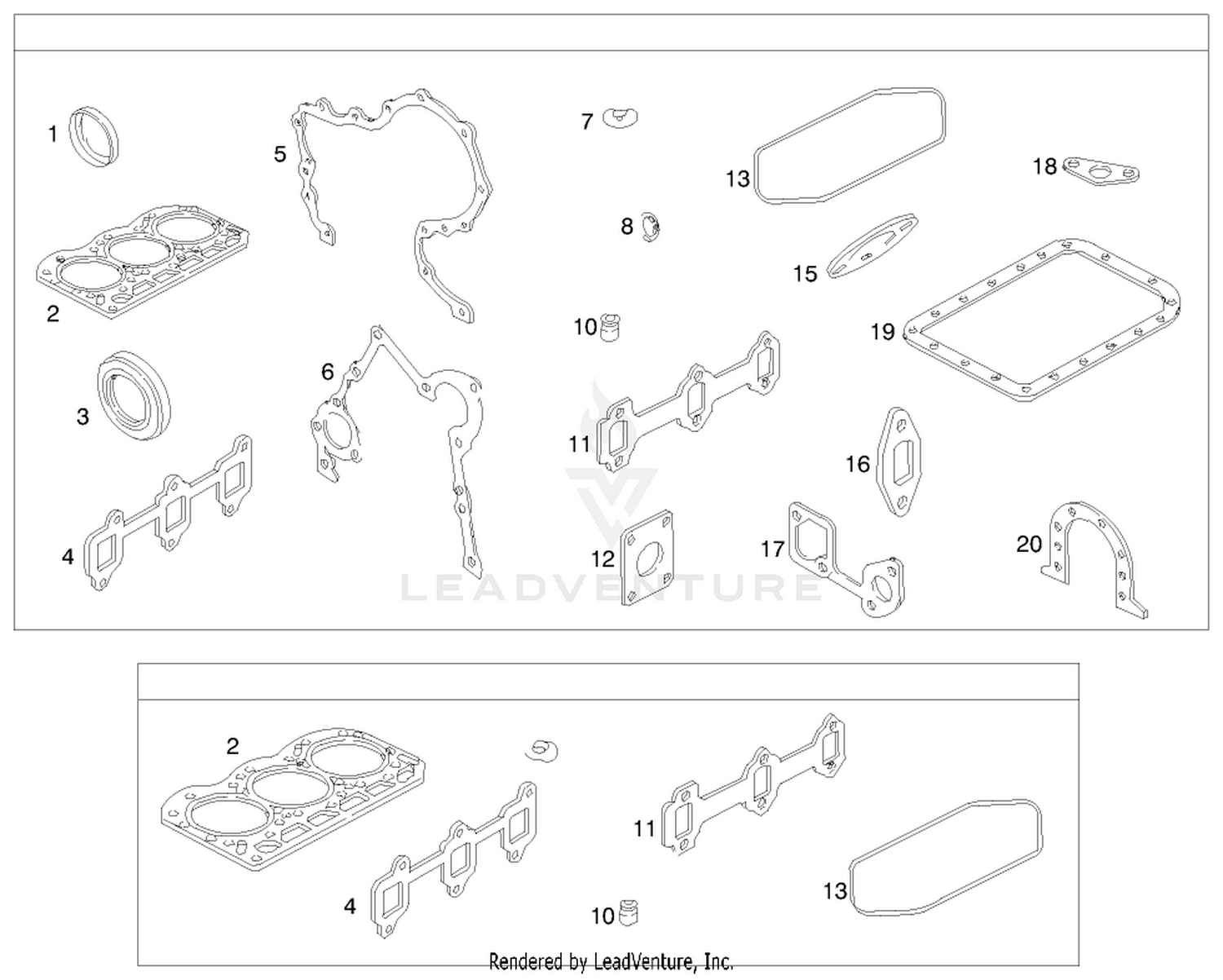 Engine Assembly (serial No. 99000001-9900130)(model 73590) 12