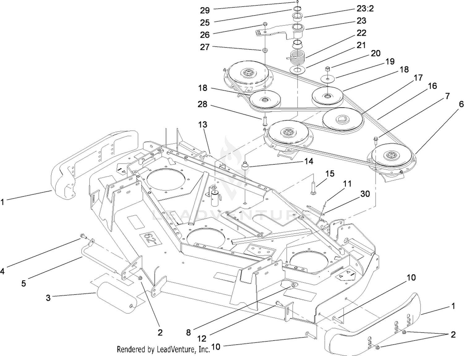 Roller, Belt and Pulley Assembly