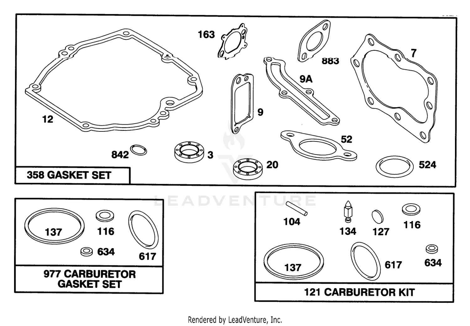 Engine Briggs  Stratton Model 128807-0658-01 10