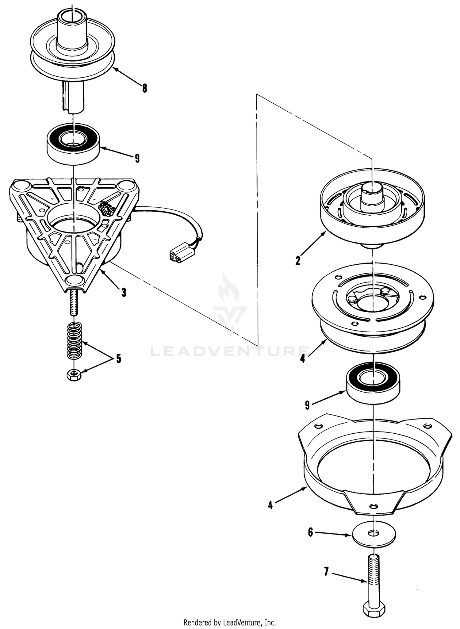 Engine Pulley  Pto Clutch Assembly