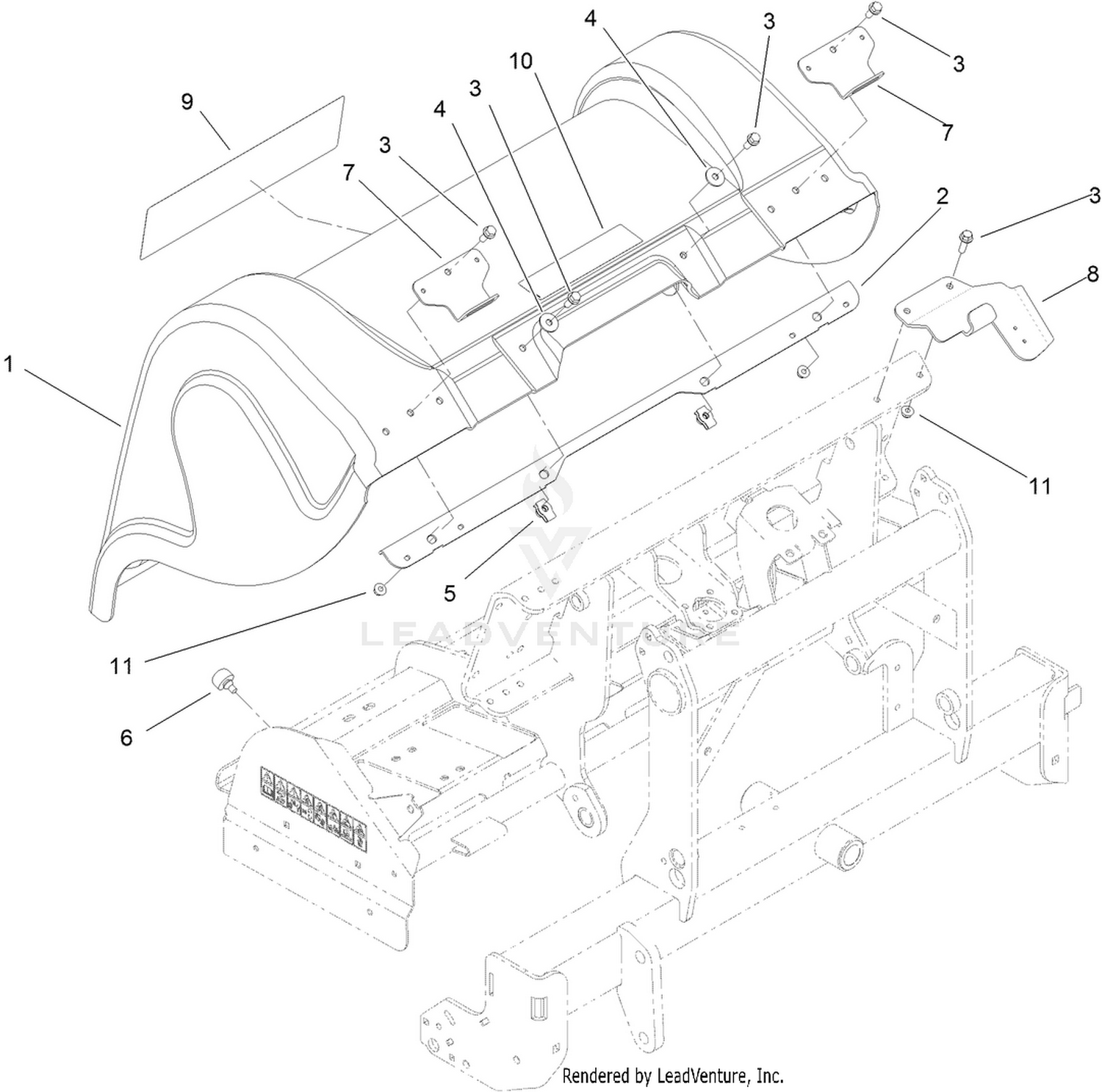 Right Hand Rear Cover Assembly