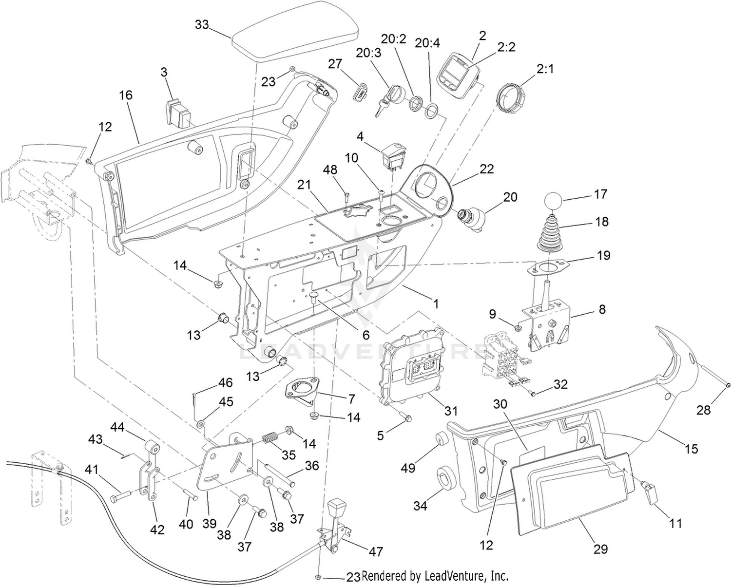 Console and Control Arm Assembly