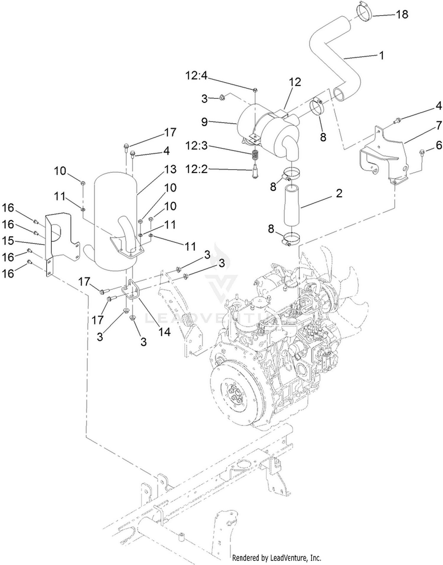 Air Cleaner and Exhaust Assembly