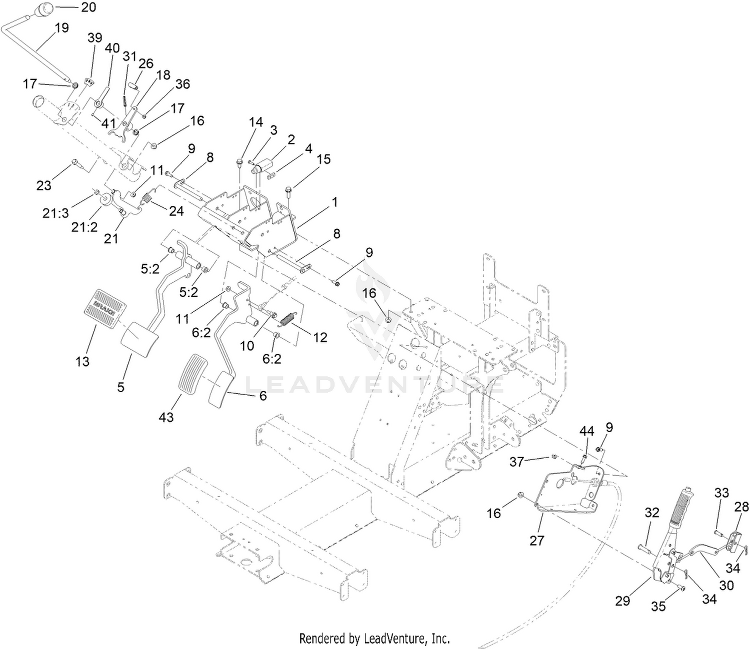 Pedal and Control Assembly