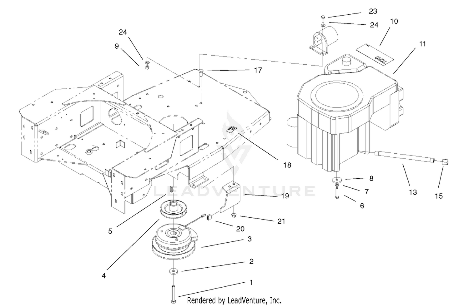 Engine and Clutch Assembly