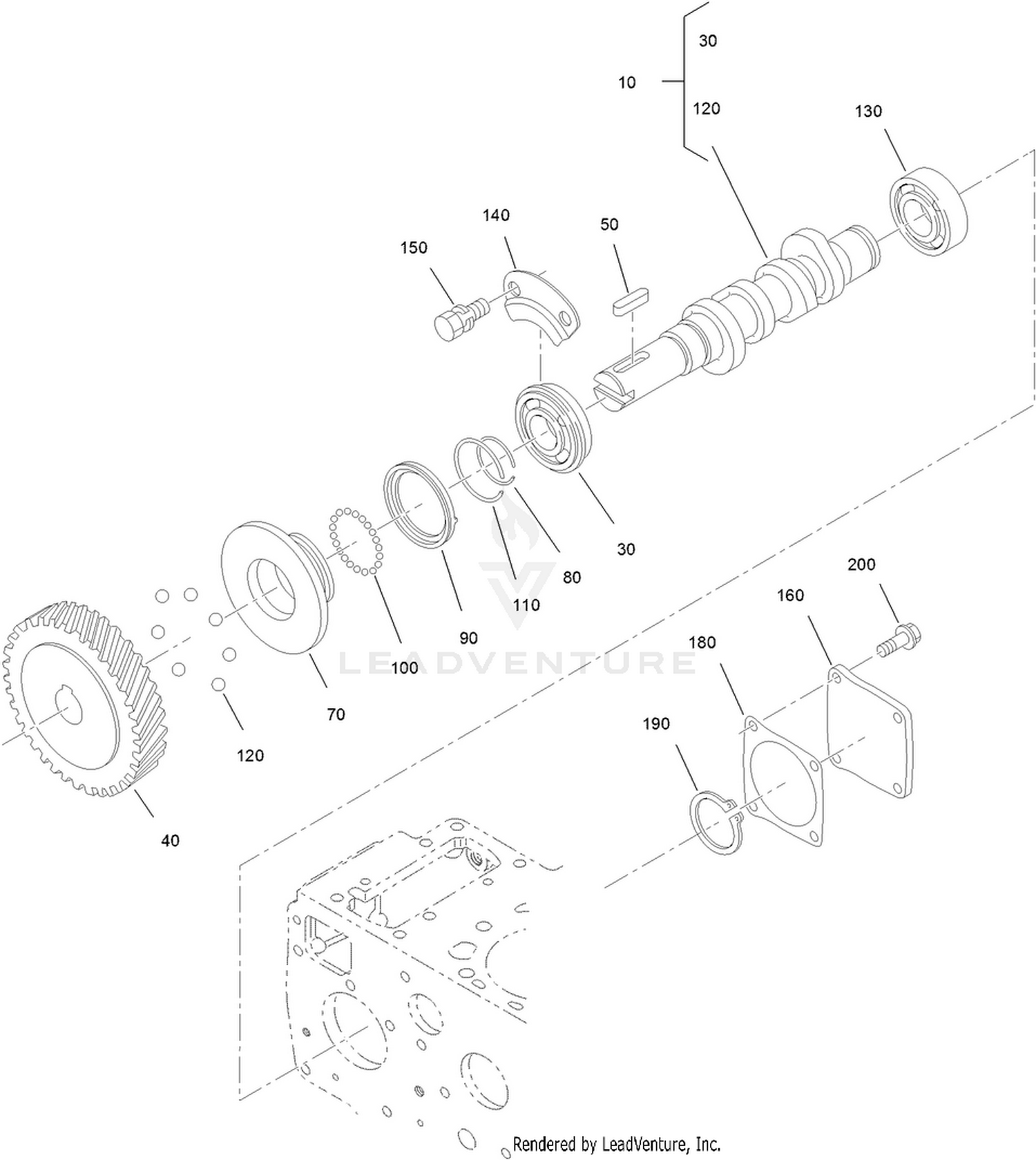 Fuel Camshaft and Governor Shaft ASM
