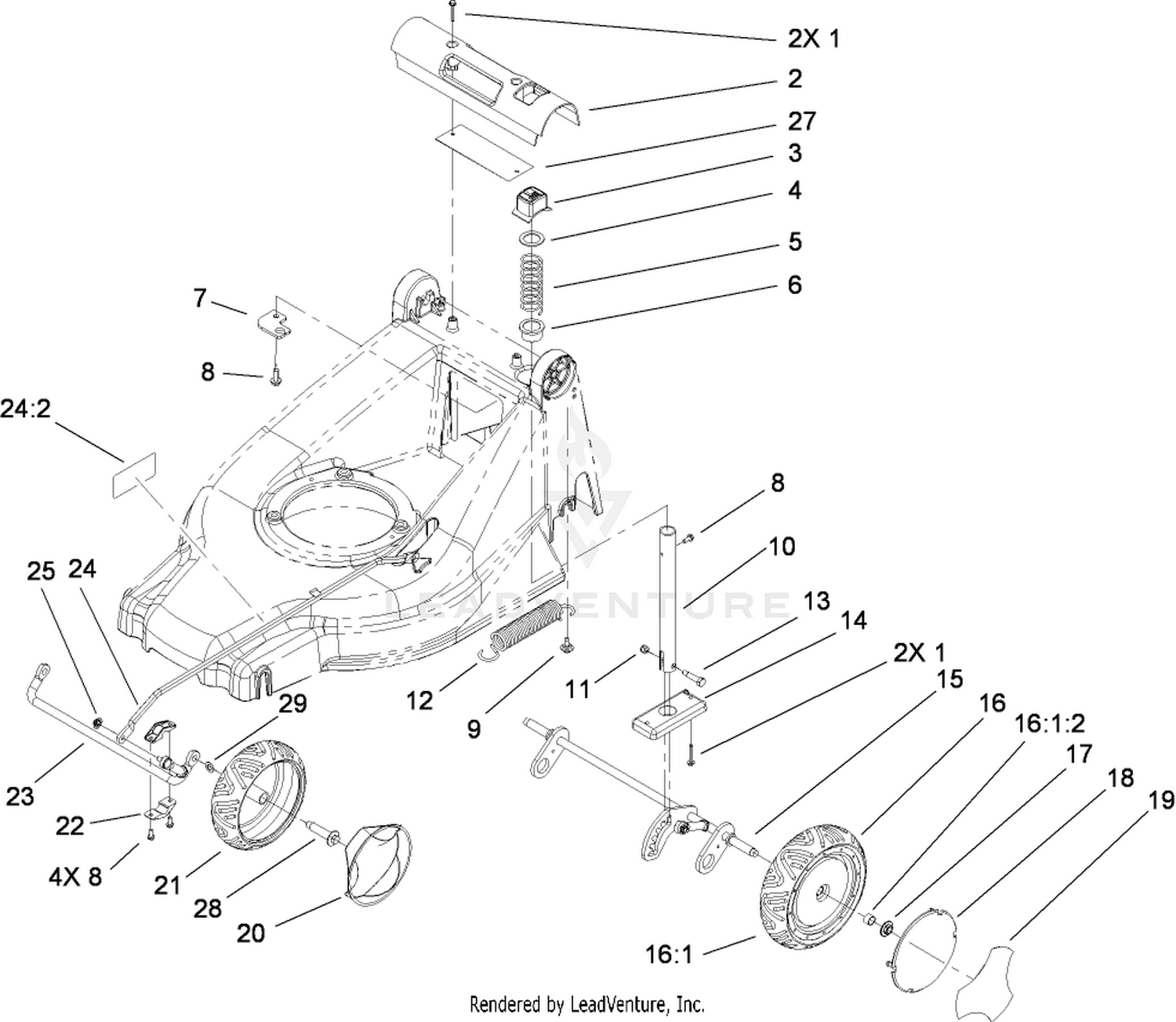 Height-of-Cut and Wheel Assembly