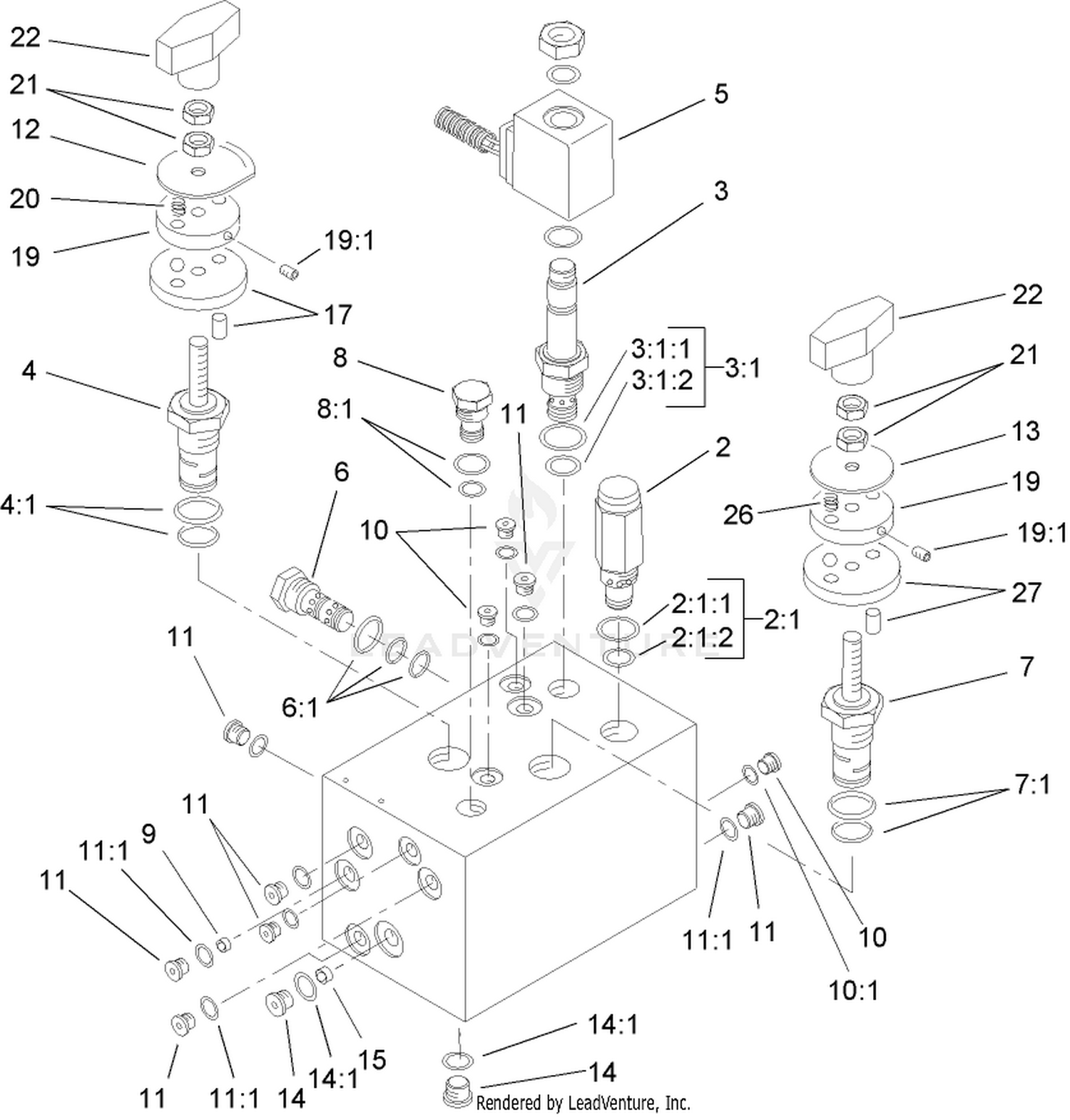 Hydraulic Manifold Assembly No. 104-4841