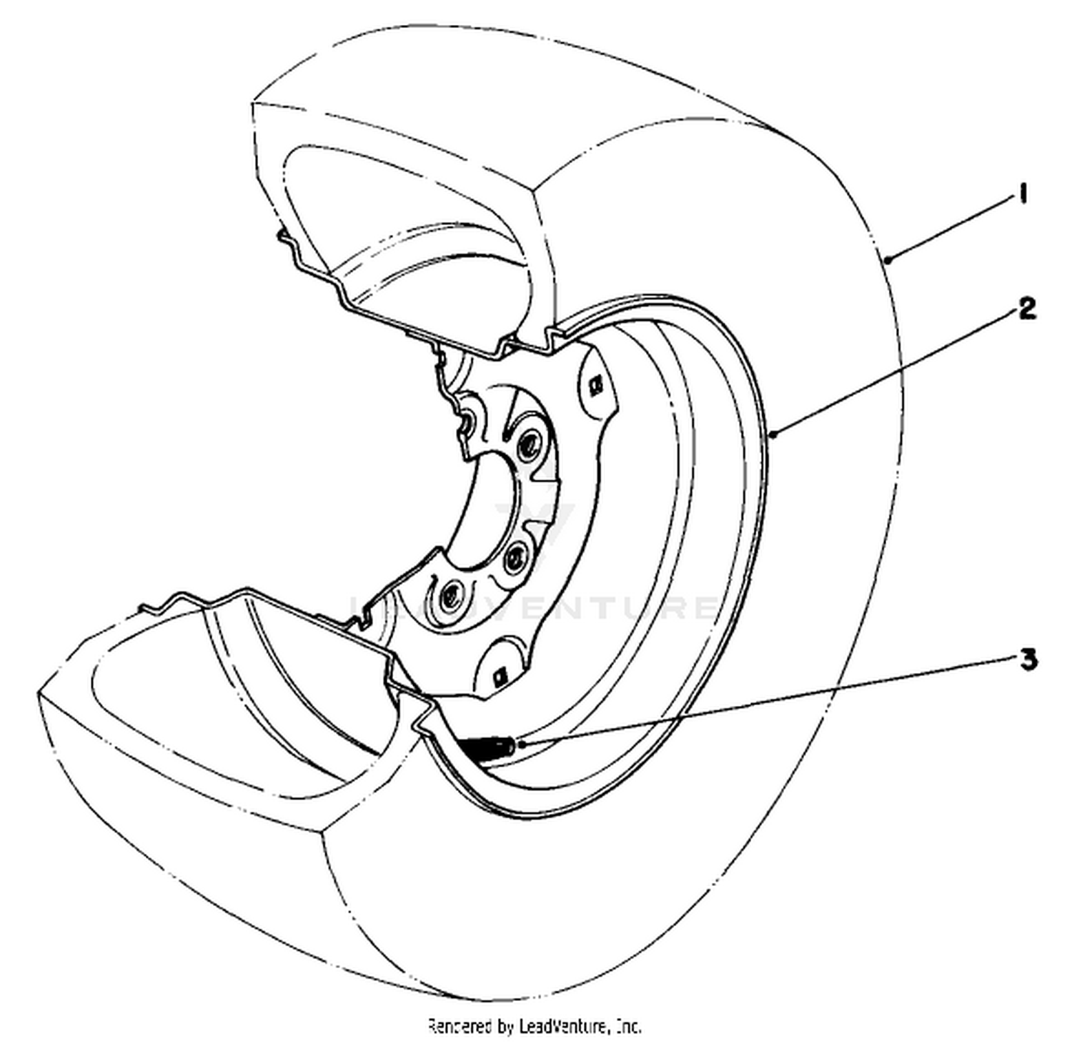 Tire  Wheel Assembly 23 X 10.50 X 12 (optional) No. 62-7020