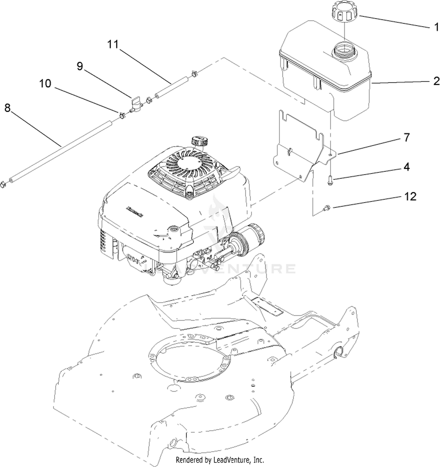Fuel Hose and Tank Assembly