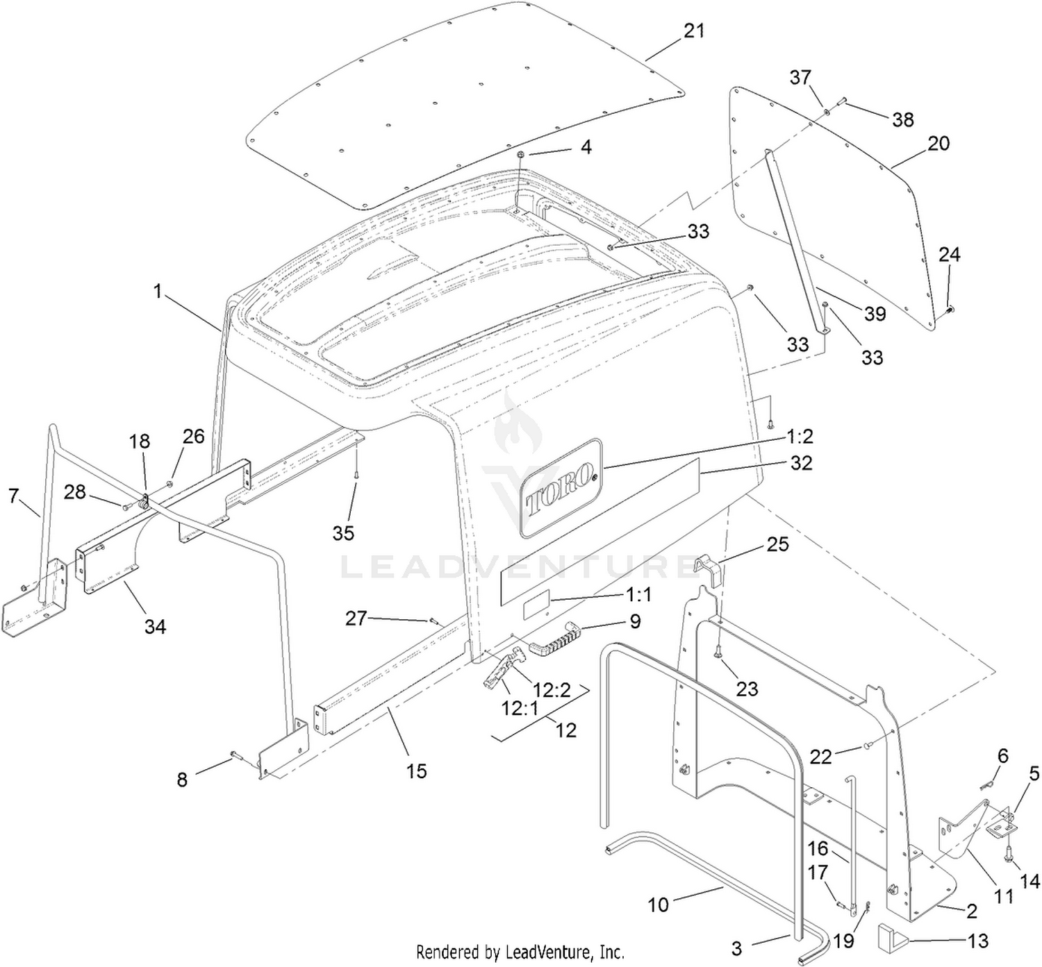 Hood and Screen Assembly