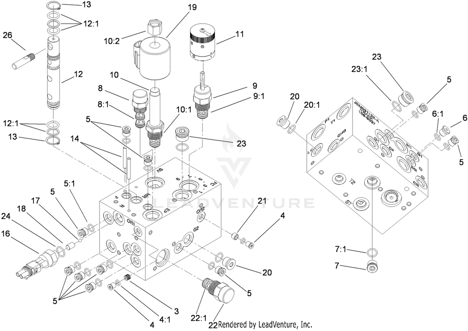 Hydraulic Manifold Assembly No. 108-9037