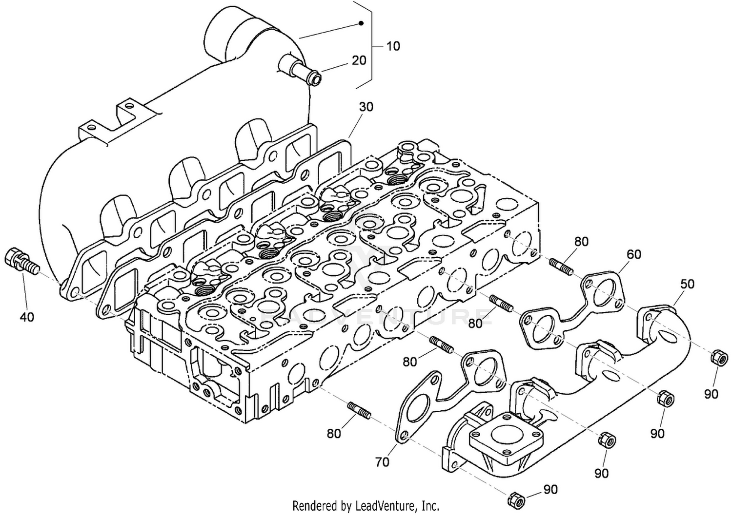 Inlet and Exhaust Manifold Assembly