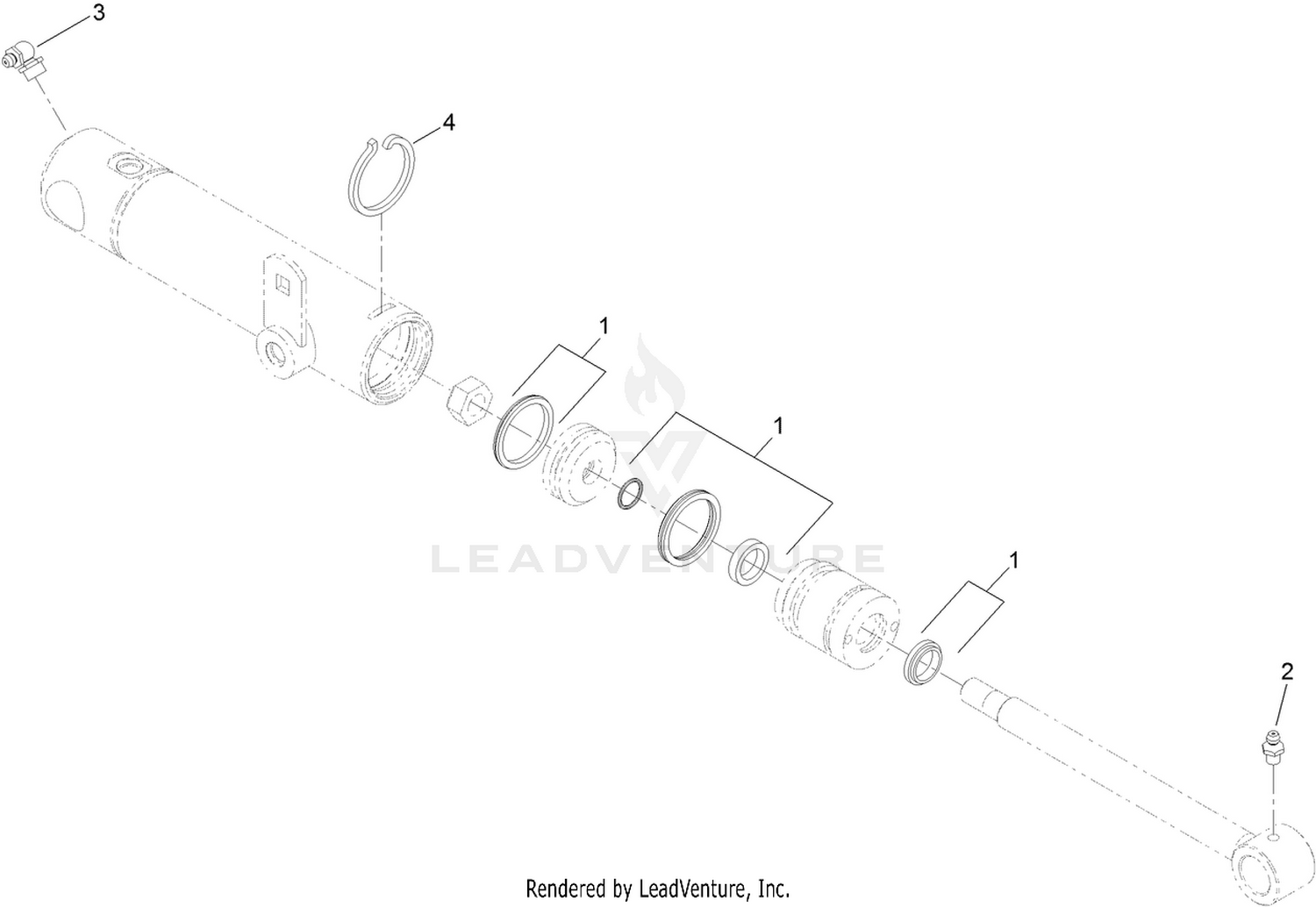 Hydraulic Cylinder Assembly No. 114-0415