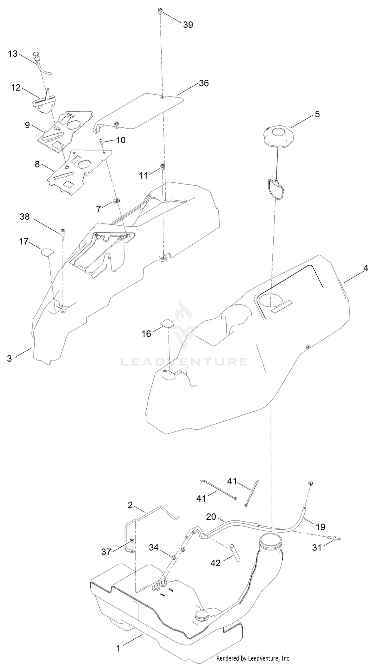 Body Styling and Fuel Tank Assembly