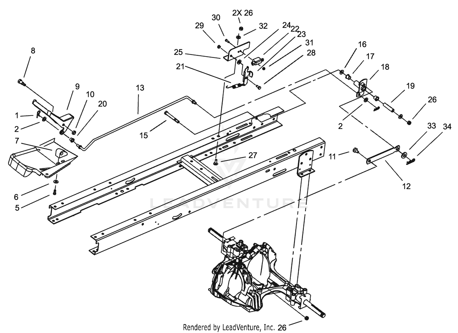 Hydro Transaxle Control/NMIR Assembly